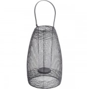 Woven Iron Lantern – Black  